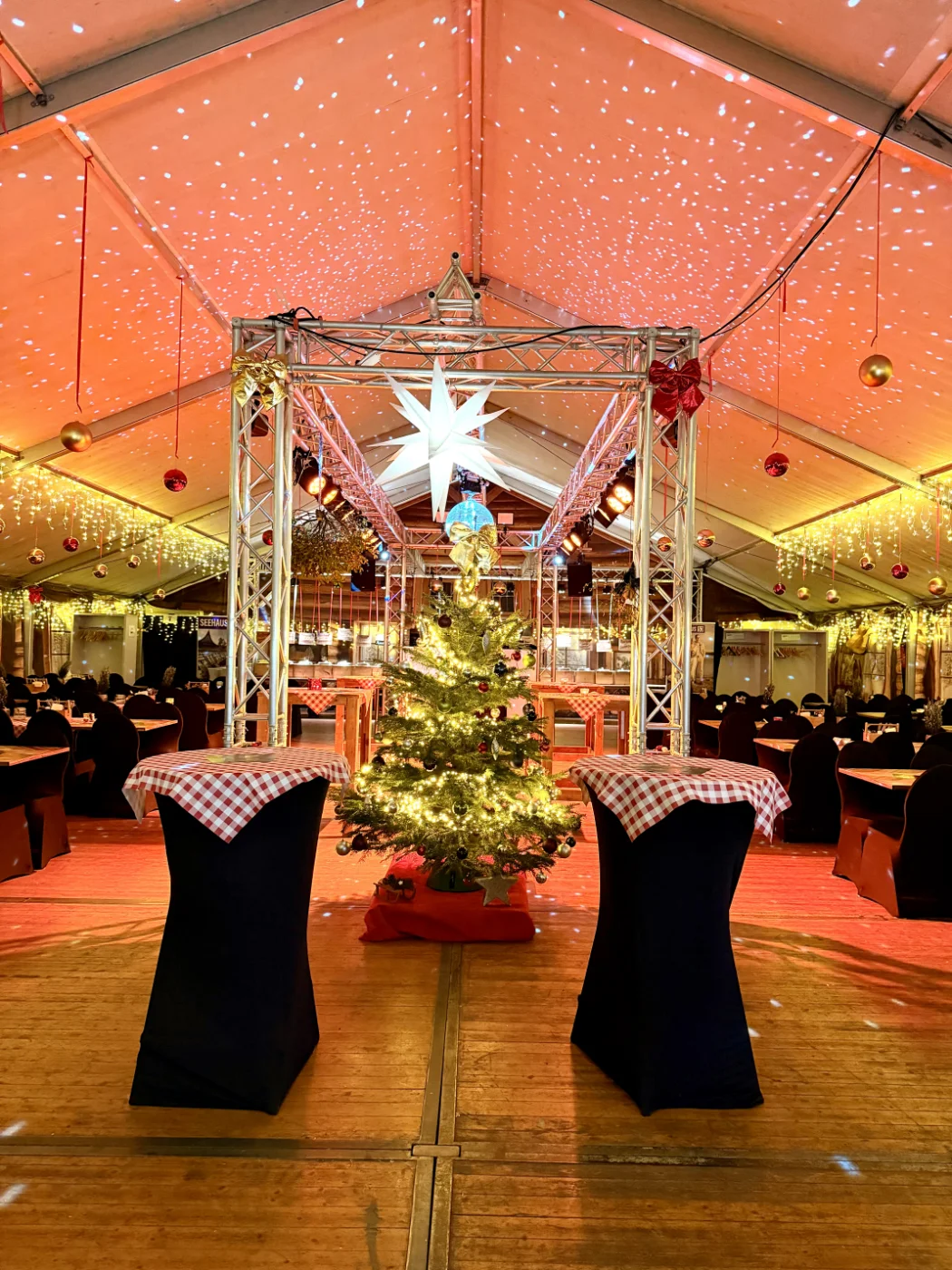 Tannenbaum in der Almhütte am Blausteinsee