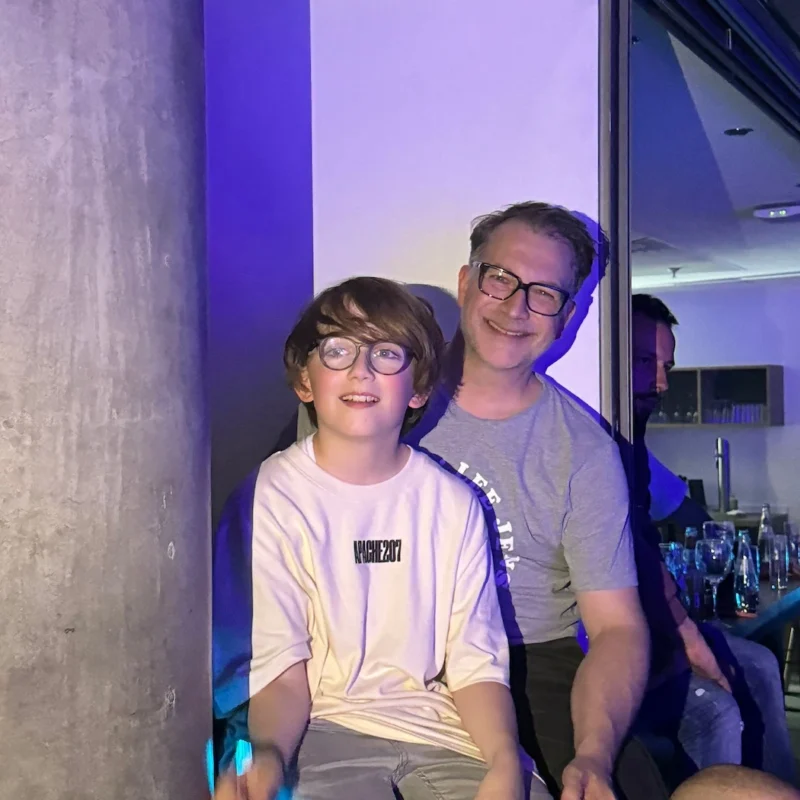 Frank Lersch mit erstem Kind