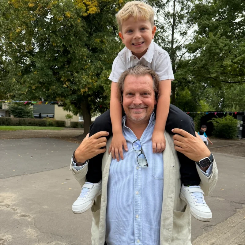 Marc Lersch mit Sohn
